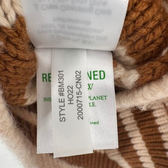 J. Crew Cable-Knit Mockneck Pullover in Stripe with Jewel Buttons Size Small - Picture 5 of 6